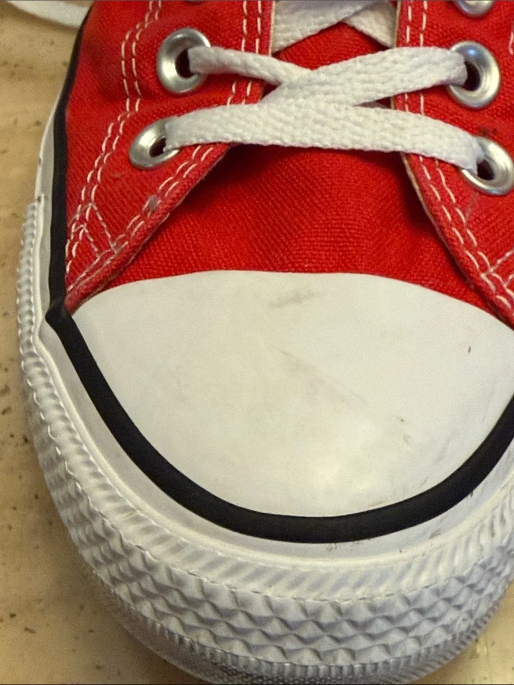 Converse Red Low Top Canvas Sneakers